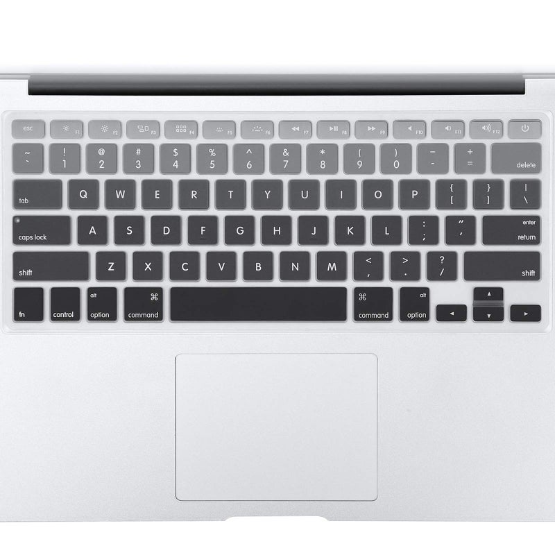 Allinside Gray Ombre Keyboard Cover Skin for MacBook Pro 13" 15" 17" (2015 or Older Version), MacBook Air 13" A1369/A1466, Older iMac Wireless Keyboard MC184LL/B - Image 1